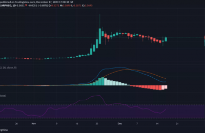 xrp瑞波币行情走势2020年12月20日，XRP价格在24小时内飙升25％